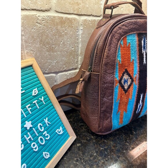 American Darling Leather Saddle Blanket Backpack NWOT main image 10